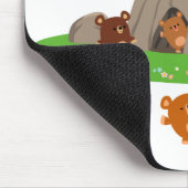 キュートな漫画がクマの洞窟マウスパッド マウスパッド (コーナー)