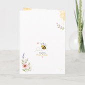 キュートな漫画のミツバチの結婚カード - Meant to Bee カード (裏面)
