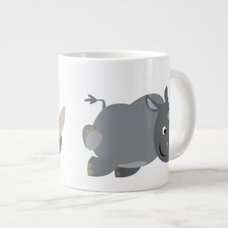 キュートな漫画の充電Rhinoジャンボマグ ジャンボコーヒーマグカップ