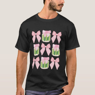キュートな漬物の瓶Gで缶詰の漬物コケット弓 Tシャツ