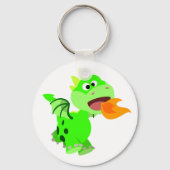 キュートな火を吐く漫画ベビードラゴン キーホルダー (正面)