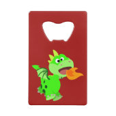 キュートな火を吐く漫画ベビードラゴン クレジットカード栓抜き (裏面)