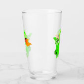 キュートな火を吐く漫画ベビードラゴン タンブラーグラス (左)