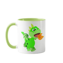 キュートな火を吐く漫画ベビードラゴン