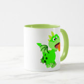 キュートな火を吐く漫画ベビードラゴン マグカップ (正面右)