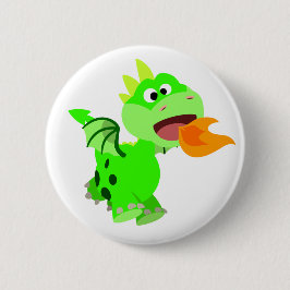 キュートな火を吐く漫画ベビードラゴン 缶バッジ
