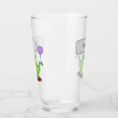 キュートな火吹き緑のおもしろいドラゴン漫画 タンブラーグラス (左)