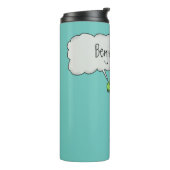 キュートな火吹き緑のおもしろいドラゴン漫画 タンブラー (回転左)