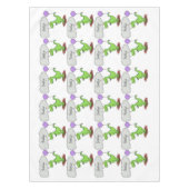 キュートな火吹き緑のおもしろいドラゴン漫画 テーブルクロス (正面)