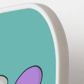 キュートな火吹き緑のおもしろいドラゴン漫画 ピックルボールラケット (左詳細)