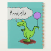 キュートな火吹き緑のおもしろいドラゴン漫画 プランナー手帳 (裏面)