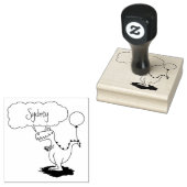 キュートな火吹き緑のおもしろいドラゴン漫画 ラバースタンプ (押印)