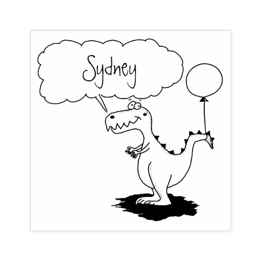 キュートな火吹き緑のおもしろいドラゴン漫画 ラバースタンプ (インプリント)