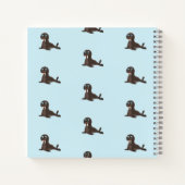 キュートな灰色のシールブルー ノートブック (裏面)