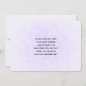 キュートな灰色の恐竜のおもちゃ水彩色 サンキューカード (裏面)