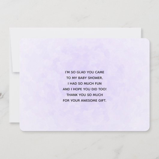 キュートな灰色の恐竜のおもちゃ水彩色 サンキューカード (裏面)