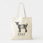 キュートな灰色の斑点ヤギ トートバッグ (裏面)