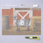 キュートな灰色の斑点ヤギ 薄葉紙 (クラフト)