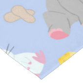 キュートな灰色の白象マウスのピーナッツチーズ テーブルクロス (アングル)