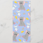 キュートな灰色の白象マウスのピーナッツチーズ メニュー (裏面)