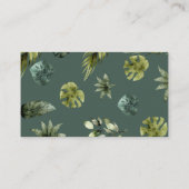 キュートな熱帯ジャングルサファリの動物の本ベビー エンクロージャーカード (裏面)