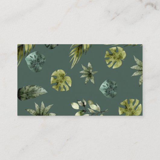 キュートな熱帯ジャングルサファリの動物の本ベビー エンクロージャーカード (裏面)