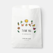 キュートな熱帯ジャングルベビーシャワー フェイバーバッグ (正面)