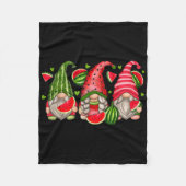 キュートな熱帯スイカ格言グノミーサマーヴァック フリースブランケット (正面)