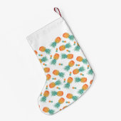 キュートな熱帯パイナップルフルーツ スモールクリスマスストッキング (裏面 (吊り時))