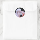 キュートな熱帯ピンクフラミンゴ ラウンドシール (バッグ)