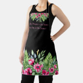キュートな熱帯フローラと皮肉引用文 エプロン (インサイチュ)