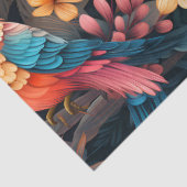 キュートな熱帯フローラジャングルの鳥のデコパージュ 薄葉紙 (詳細)