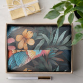 キュートな熱帯フローラジャングルの鳥のデコパージュ 薄葉紙 (ギフト)