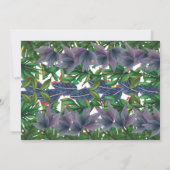 キュートな熱帯恐竜ジャングルグリーンリー誕生日 サンキューカード (裏面)