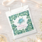 キュートな熱帯水色ウミガメGifT フェイバーバッグ (クリップ留めされた状態)