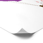 キュートな熱気球日の虹 ポスター (角)