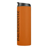 キュートな燃えたオレンジ色パーソナライズされたの花嫁付き添い タンブラー (回転右)