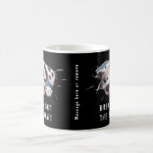 キュートな犬のマグカップ ブラック コーヒーマグカップ (中央)