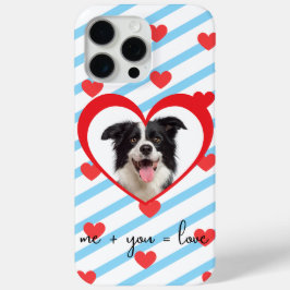 キュートな犬の愛をデザインしたスマホケース – 私 + あなた = 愛 – Adora iPhone 15 Pro Maxケース