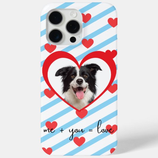 キュートな犬の愛をデザインしたスマホケース – 私 + あなた = 愛 – Adora Case-Mate iPhoneケース (裏面)