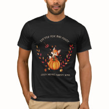 キュートな狐のかぼちゃの秋のTシャツ | 秋の狐の服