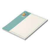 キュートな狐のカスタムネーム ノートパッド (回転)