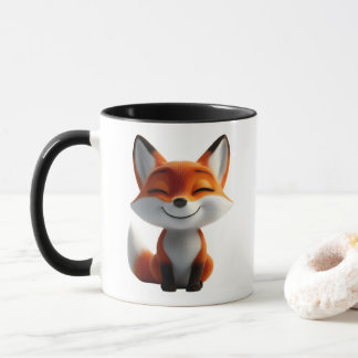 キュートな狐のコーヒーマグ | かわいい狐のマグカップデザイン マグカップ