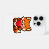 キュートな狐のハートiPhoneケース – かわいい狐 iPhoneケース (裏面横)