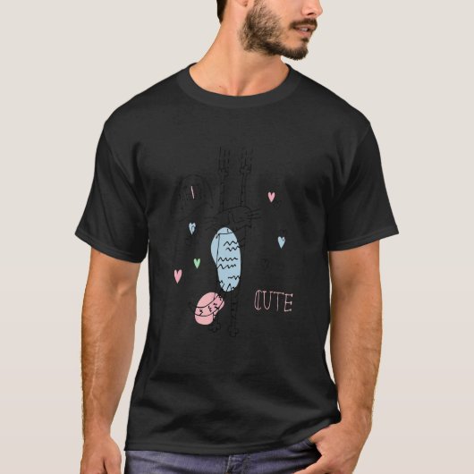キュートな猫のツメ Tシャツ (正面)