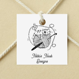 キュートな猫のロゴを入れカスタマイズた ラバースタンプ