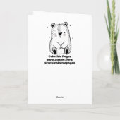 キュートな猫をテーマにしたカラーリングページガール誕生日 カード (裏面)