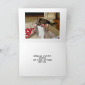 キュートな猫クリスマスカードを楽カスタムしむ 案内状 (内部)