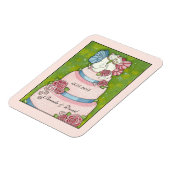 キュートな猫ケ結婚ーキトップマグネットを保存 マグネット (左側)