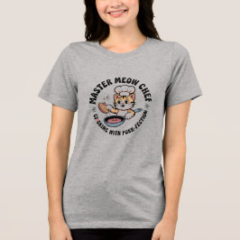 キュートな猫シェフTシャツ レディース メンズ トライブレンドＴシャツ
